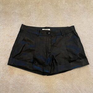 Elizabeth James 100% lamb skin motorcycle shorts, NWT size 8